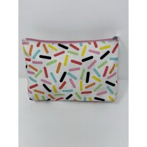 Clinique Sprinkles Makeup Toiletry Bag Zipper 8.5”x6” Travel